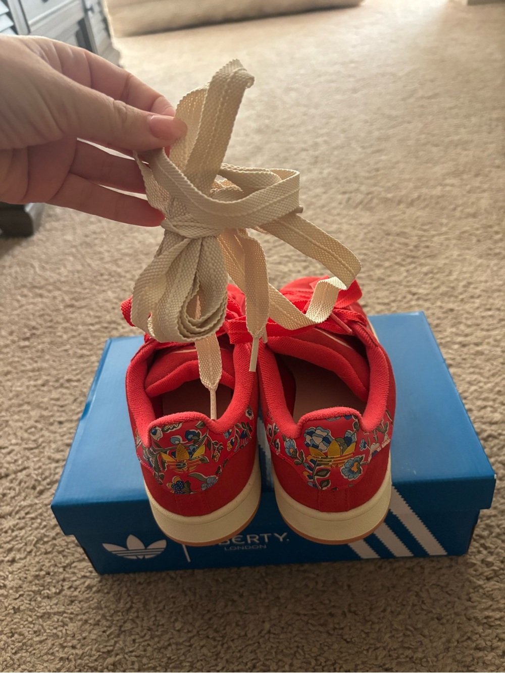 adidas Women's Red Suede Sneaker 

Campus 00s X Liberty London Shoes - Picture 2 of 5